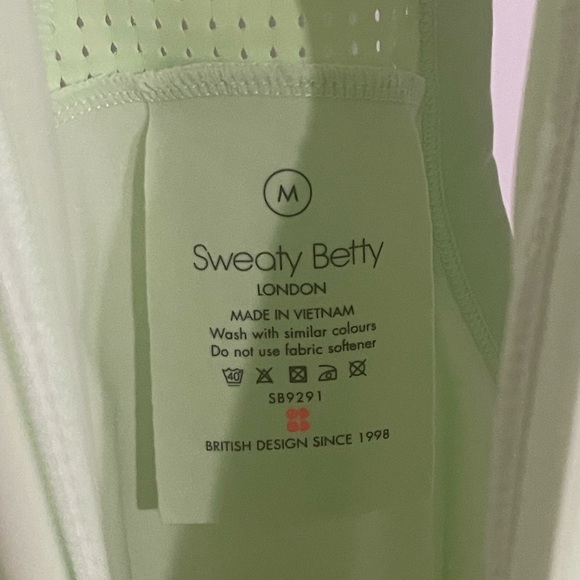 Sweaty Betty Mint Green Zip-Up Top Power Tennis
Tank Top Matcha Green Medium - Picture 6 of 8
